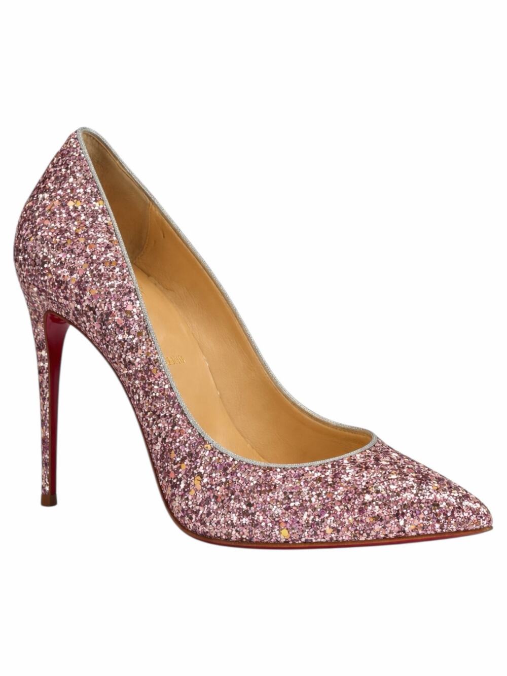 Christian Louboutin Pigalle 120 Glitter Pointed Toe Pump Pink Size 38